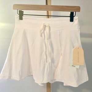 Blogilates Tennis Skirt Shorts Cream White Medium Athletic Athleisure Skort